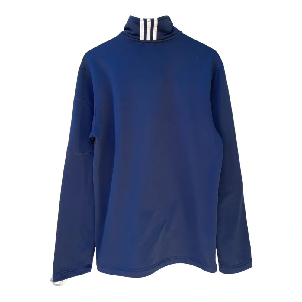 Adidas Track Jacket 1/4 Zip Blue Pullover Athletic Men's Sz M